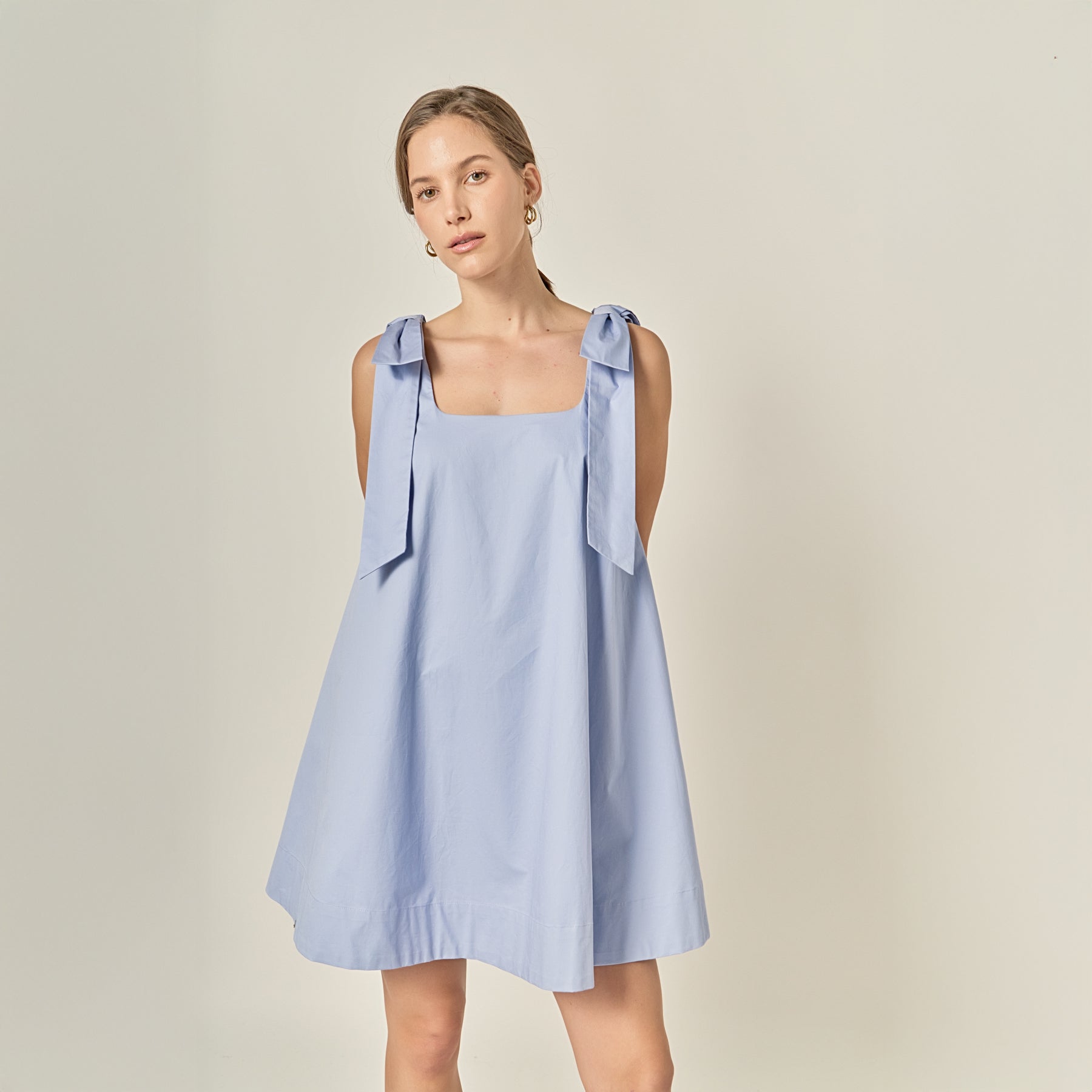 Statement Bow A-Line Mini Dress